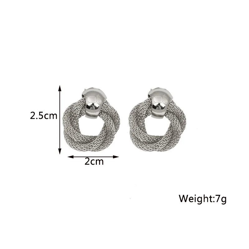 Stylish Twist Dangle Earrings – Bold & Elegant Gold Hoops for Women